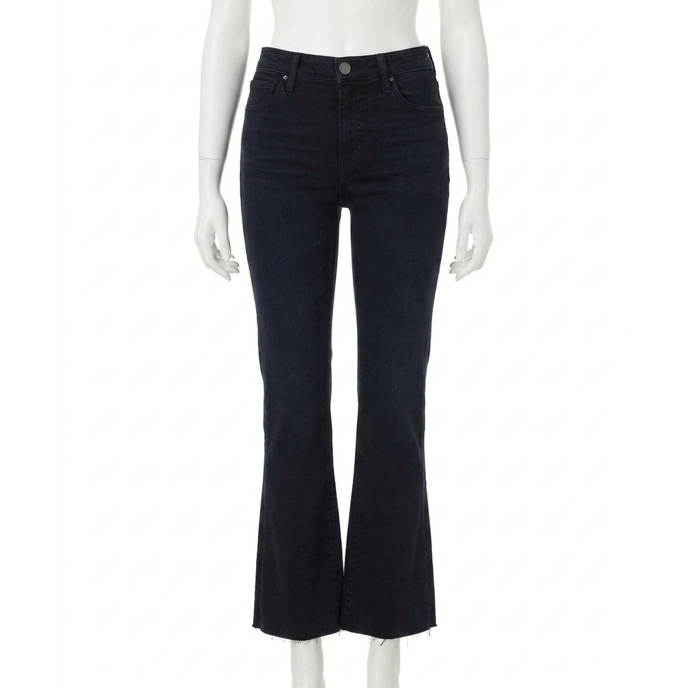 NEW KUT FROM THE KLOTH kelsey high rise ankle flare jeans with raw hem in black